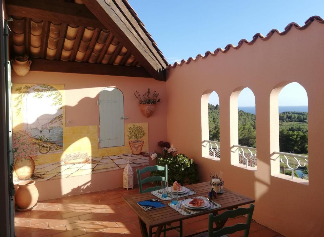 Hameau Des Amandiers - Vue Mer, Golf Et Vignes Apartment Saint-Cyr-sur-Mer Ngoại thất bức ảnh